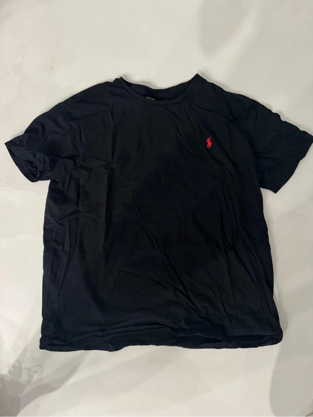 Polo by Ralph Lauren Black Short Sleeve Tee with Red Pony